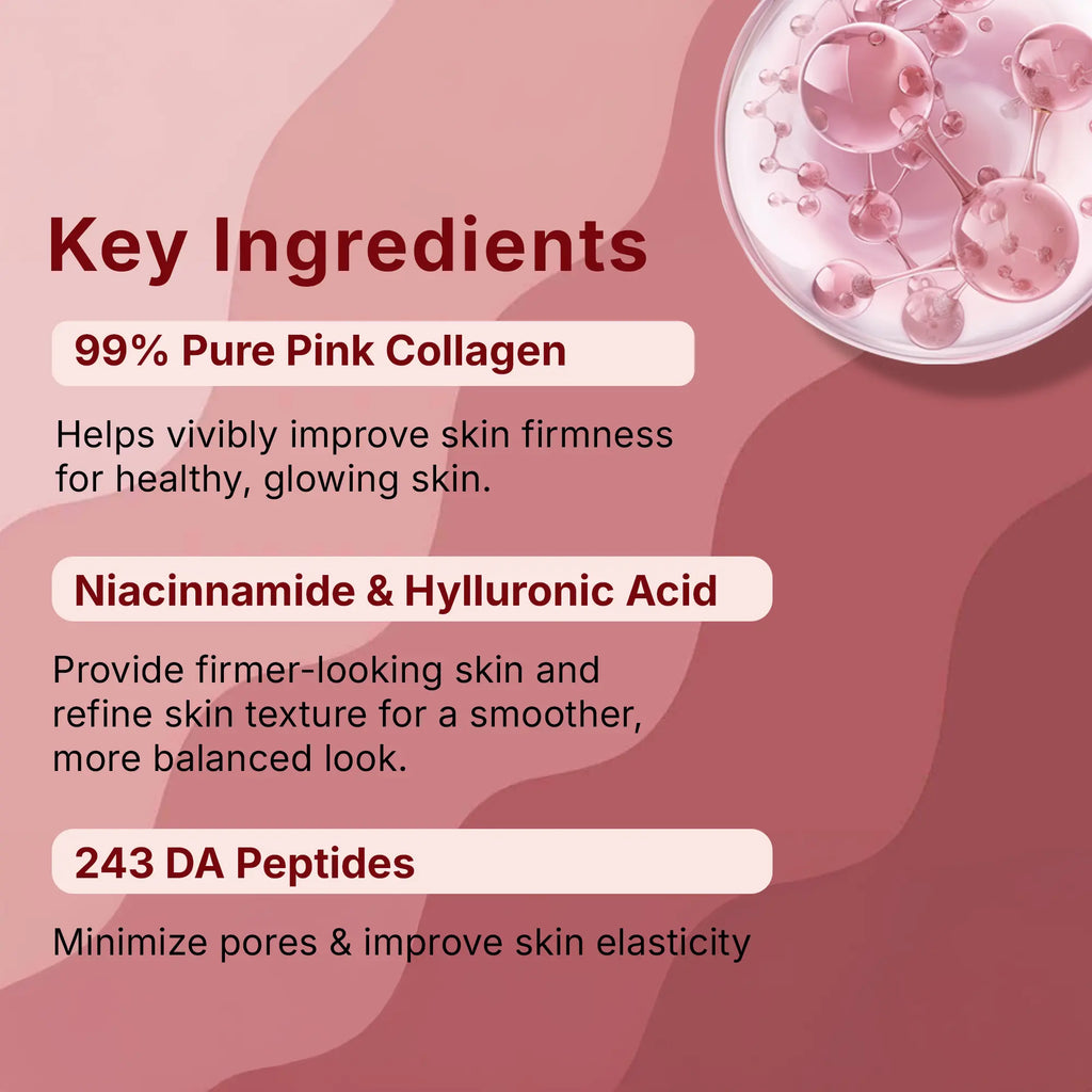 WineGlo Pink Bio Collagen Day & Night Face Mask For Anti-Aging & Hydrated Skin